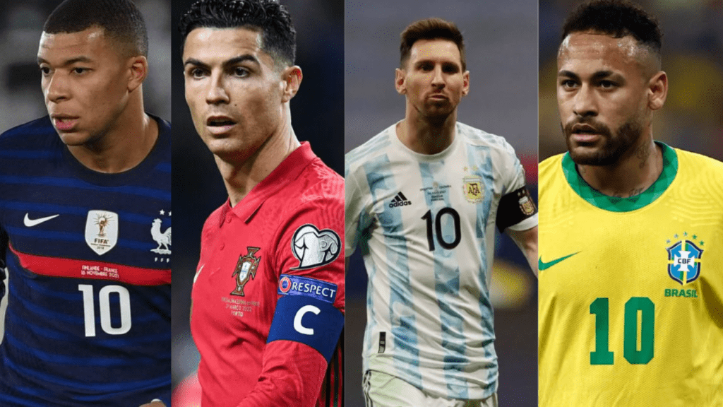 Top 10 Favourite Players for FIFA World Cup 2022, Mbappe, Ronaldo, Messi, Neymar - fallinsports
