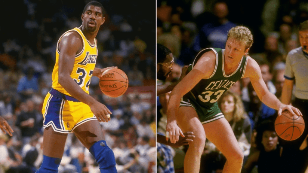 FallinSports images - Magic Johnson Vs. Larry Bird Basketball Rivalry